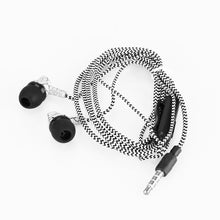 Load image into Gallery viewer, Wired 3.5mm Fashion Design Nylon Braided Crack Earphone Cloth Rope Earpieces Stereo Bass MP3 Music Wired Headset with Microphone for Cellphone MP3 MP4 - .